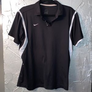 Nike Dri-Fit Golf Shirt size XL Black with embroidered swoosh